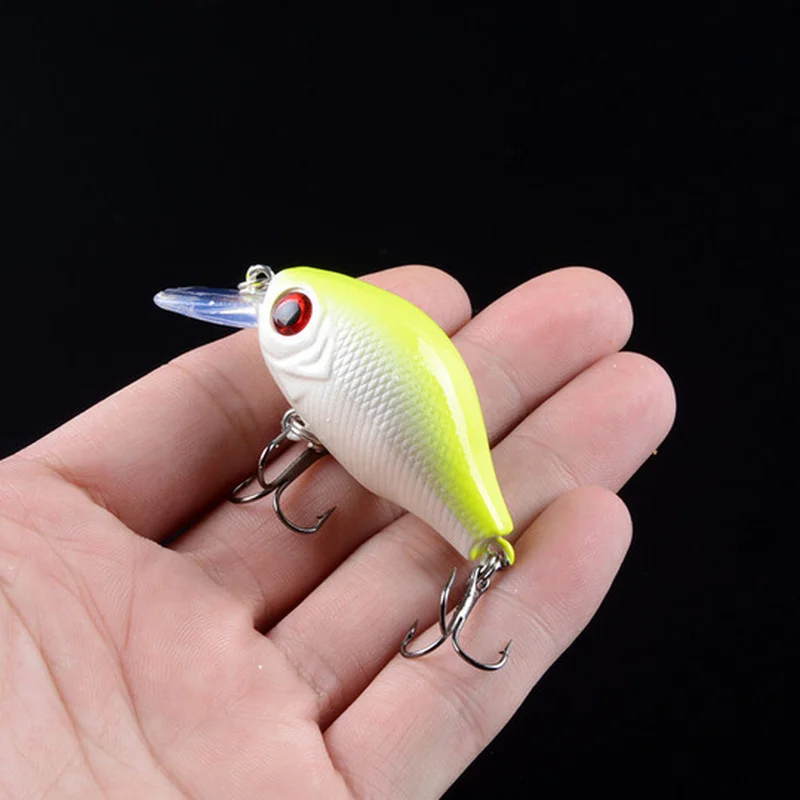 1PCS Crankbait Fishing Lure 5.5Cm 9g Hard Minnow Wobbler Fat Crank Leurre Fishing Tackle Isca Artificial Bait Pesca Fishing Lure