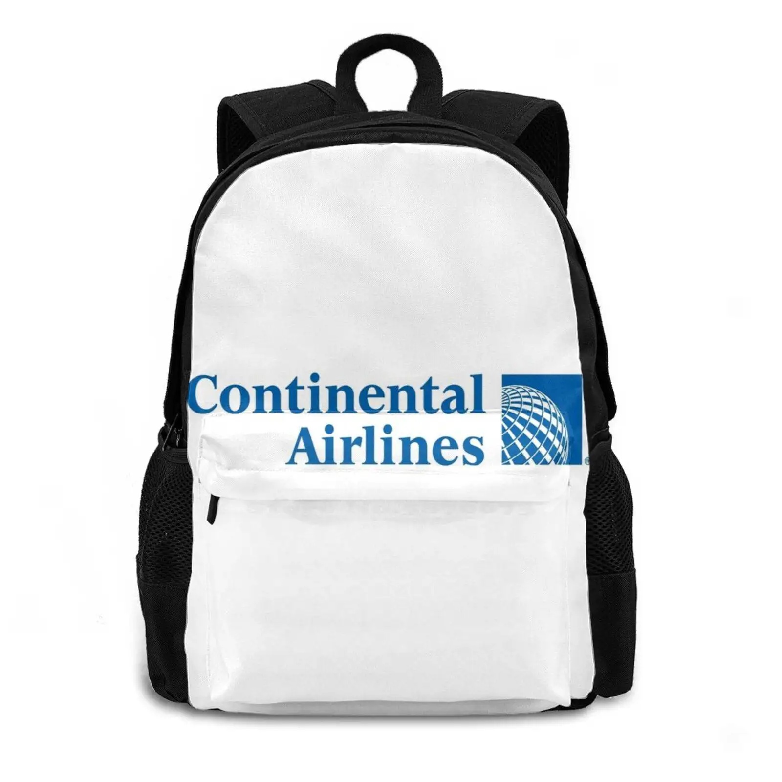 Continental Airlines Logo Backpack For Student School Laptop Travel Bag Continental Airlines Logo Airways Plane Sky Fly