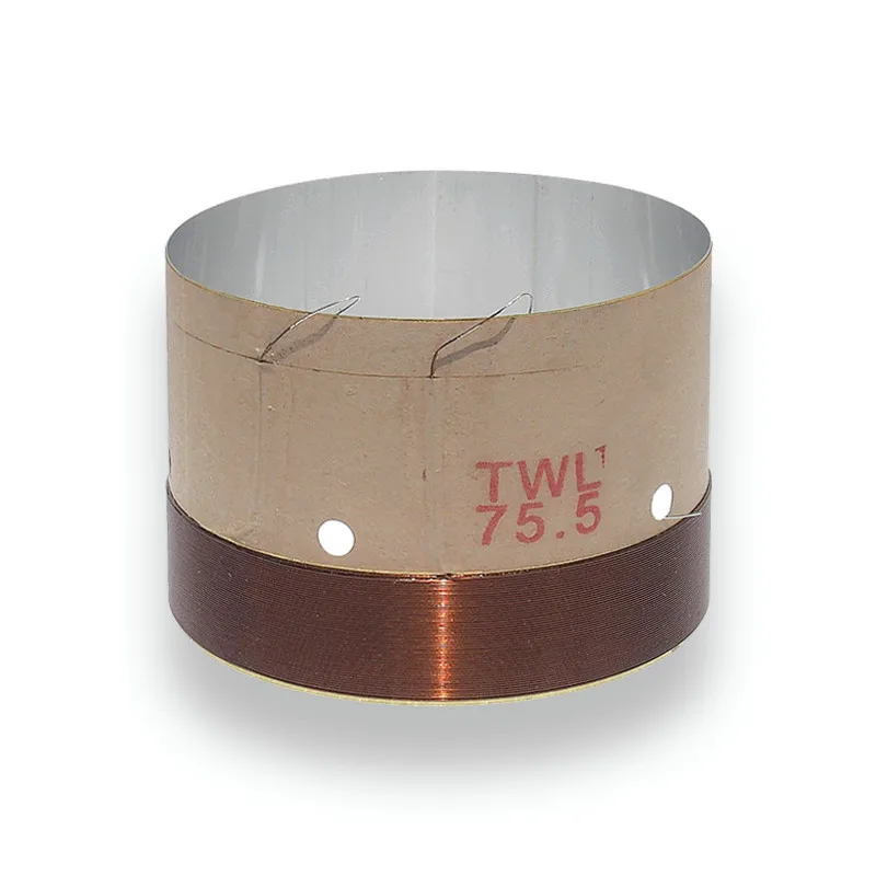 Altavoz con Bobina de voz de 75,5mm, piezas de reparación de graves de 3 pulgadas, alta potencia con cable de cobre, formador de aluminio blanco, 1 ud.