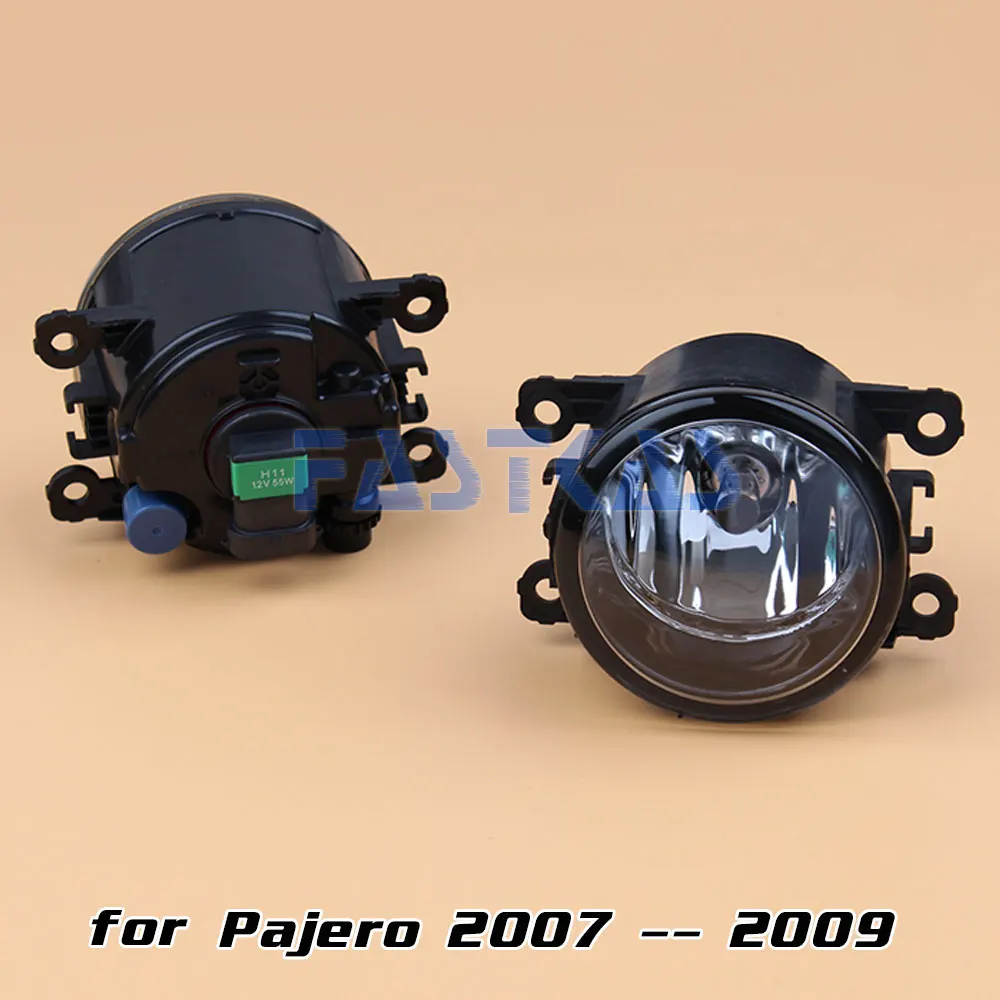 Car Fog Light Assembly for Mitsubishi Pajero 2007 2008 2009 Left & Right Fog Lamp with Switch Harness Covers Fog Lamp Kit