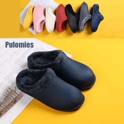 Wintes Men Shoes Quick Dry Clogs Casual Garden Shoes Warm Plush Sandals Couple Antiskid Home Flip Flops Slippers For Women