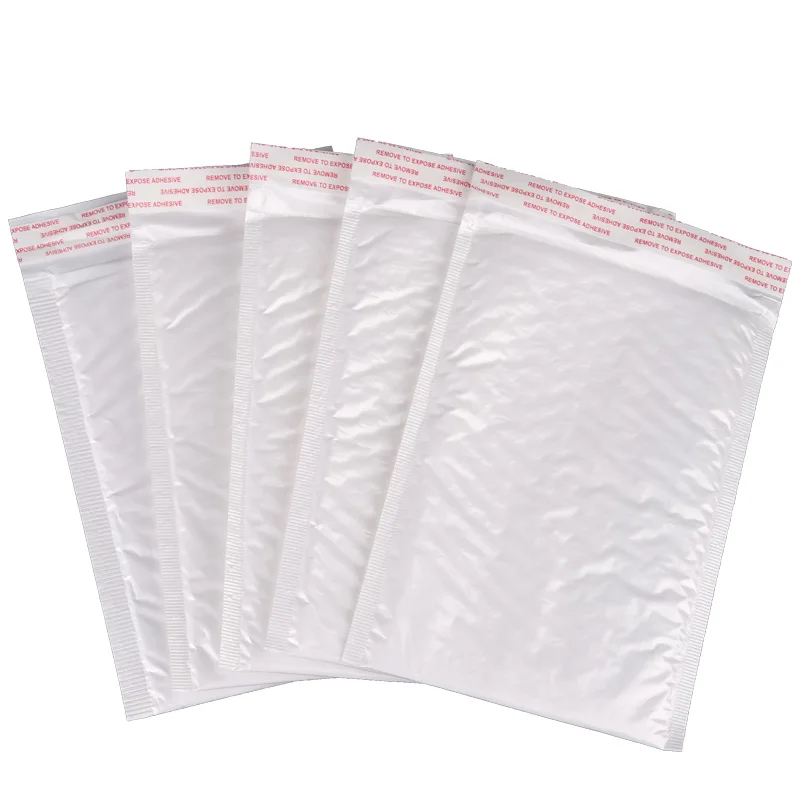 18 * 23cm + 3.5cm 50 Pieces White Envelope Paper Bubble Bag Foam Collision Postage Delivery Bag Christmas Package Gift Holders