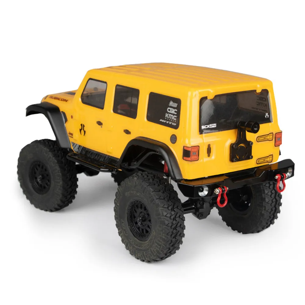 المصد المعدني الخلفي الحرس الخلفي مع حلقات D ل KYX RC نموذج سيارة محوري SCX24 JEEP RC ترقية أجزاء السيارة التبعي #4