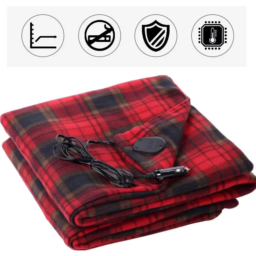 Car Heating Blanket 12V Car Heating Blanket Energy-saving Warm Electric Blanket Thermostat Electric Heating Blanket 145*100cm