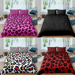 Home Textiles Luxury 3D Pink Leopard Duvet Cover Set Pillowcase Kids Bedding Set AU/EU/UK/US Queen and King Size Bedding