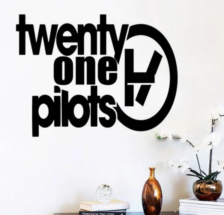 Twenty One Pilots Band logo  Wall Art Stickers Decal Decor Vinyl Poster Mural wallpaper removeable Custom DIY Kids gift