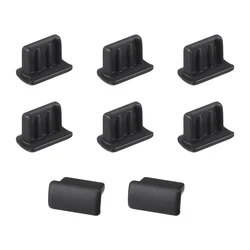 10Pcs Silicone Mini Usb Cap Port Cover Anti Dust Protector 7Mm X 2Mm Zwarte Stof Plug Voor beschermen De Data Poort Van Mobiel