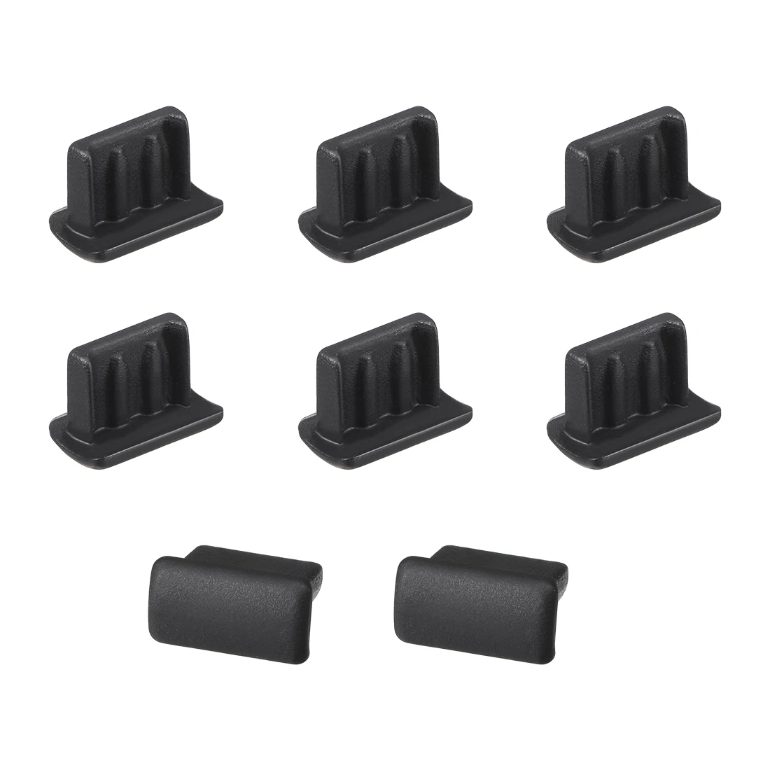 10 sztuk silikonowych osłon portu Mini USB Osłona przeciwpyłowa 7 mm x 2 mm Czarna wtyczka przeciwpyłowa chroniąca port danych telefonu komórkowego