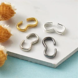 100pcs 7/8/9/10/11/14mm Quick Links Connectors 3 Shape Charm Knot Chain Clasp for DIY Bracelet Necklace Jewelry Making