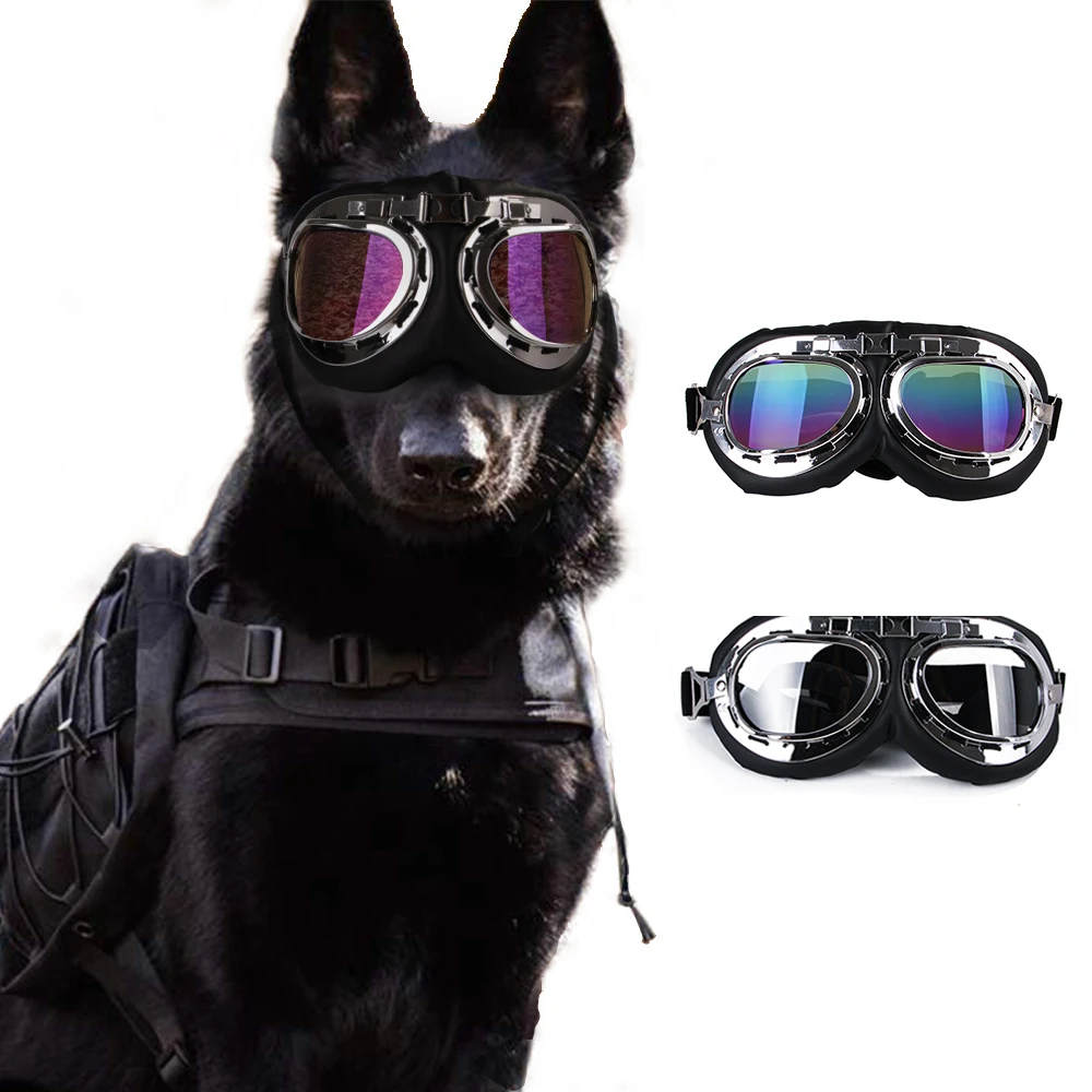 Fashion Cool Aviator Polarized Dog Sunglasses Pets Stylish Motorcycle Swimming Goggle Big Frame Dog Harley Glasses Accessories