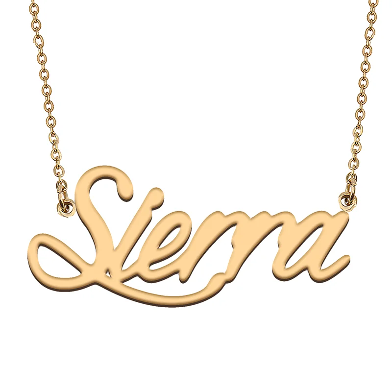 Sierra Custom Name Necklace Customized Pendant Choker Personalized Jewelry Gift for Women Girls Friend Christmas Present