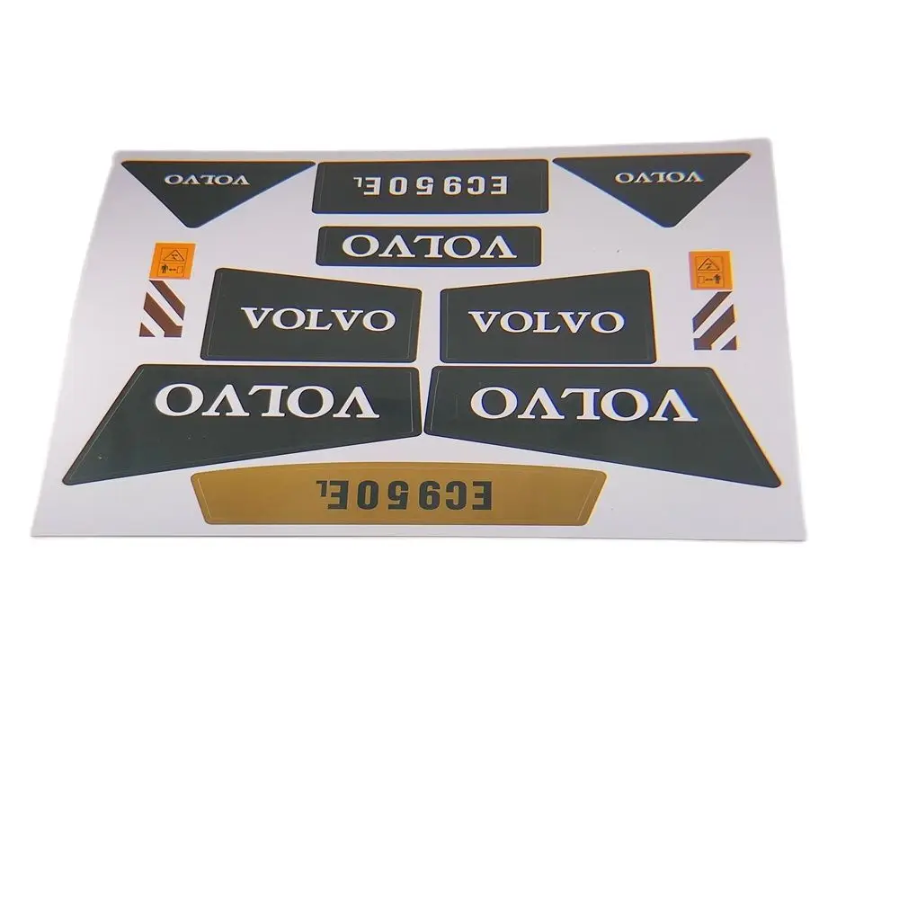 Custom Made Thicker Bigger Volvo Sticker For 1/14 Huina 1592 RC Excavator Model Better Quality Better Design