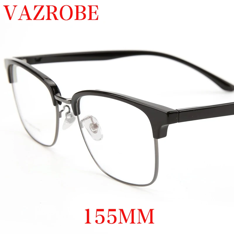 Vazrobe 155mm Oversized Reading Glasses Male Women Anti Blue Light 0 +100 150 200 250 300 350 400 Diopter Eyeglasses Frame