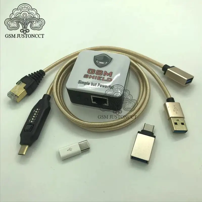 2023 Latest Version ORIGINAL GSM SHIELD BOX /DONGLE+ (UMF) ALL BOOT CABLE for Repair Imei Reset Google account