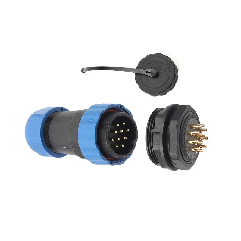 SP28 IP68 Back Nut waterproof connector 2/3/4/5/6/7/9/10/12/14/16/19/22/24/26 Pin plug socket Electric cable Aviation connectors