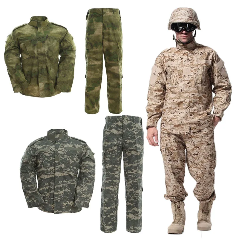 Camouflage Uniform Tactical BDU Training Jacket&pants Suit Combat Ghillie Suits Paintball Equipment Clothes