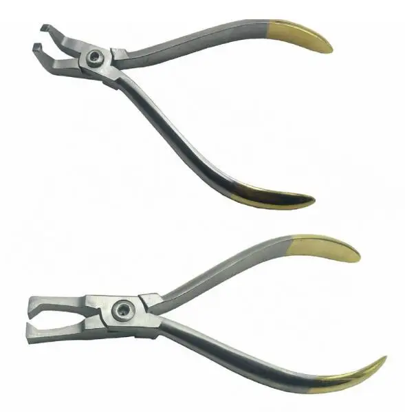 

Orthodontic anterior and posterior teeth bracket removal forceps ring ligation pliers dirt clean tool NO.B1509