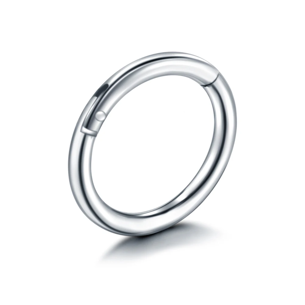 50Pcs/lot G23 Titanium Septum Rings Open Small Septum Piercing Nose Earrings For Women Men Clip On Nose Ring Body Jewelry Hoops