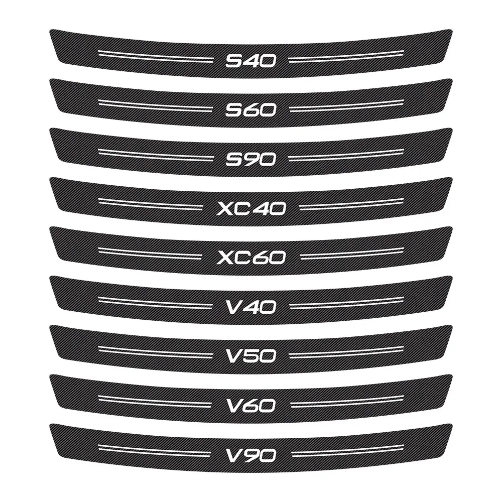 For Volvo V90 V50 S60 XC70 S40 V40 V60 XC60 XC90 XC40 T6 S90 AWD C30 C70 S80 V70 Car Rear Bumper Trunk Stickers Auto Accessories