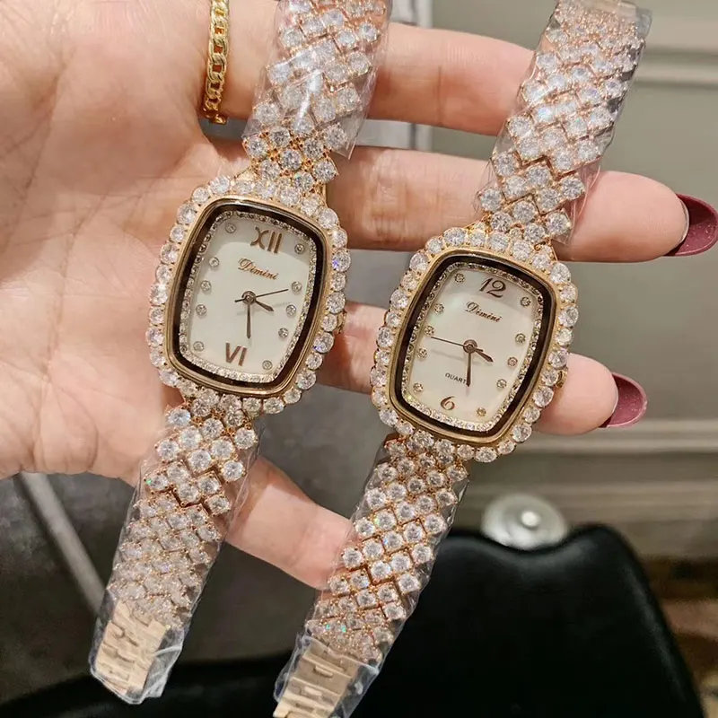 2021 Luxury Brand Women Watches Quartz Fashion Ladies Watch With Rhinestone Rectangle Bracelet Watch Women Diamond Wristwatch