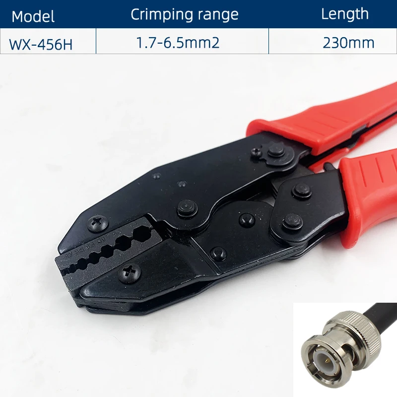RG58 RG59 RG62 Coax Cable Crimping Plier SMA BNC Crimping Tool 1.7-6.5mm Coaxial Connector Crimping
