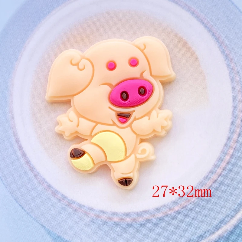 12pcs Lovely Cartoon animals with personality PVC Flexible Glue Flat Back DIY Scrapbook Embellishment Phone Craft Decoration F92