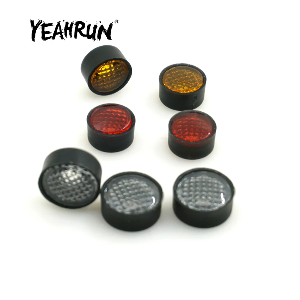 YEAHRUN 7PCS/Set Round Lamp Cups Lampshade for D90 3mm LED Lights 1/10 RC Crawler Car Accessories