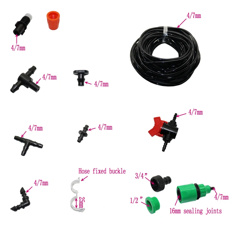 1 Set Garden Irrigation Pipe Automatic Watering Systems Drip Emitter Hose Fountain Nozzles Agriculture Plant Bird Drops