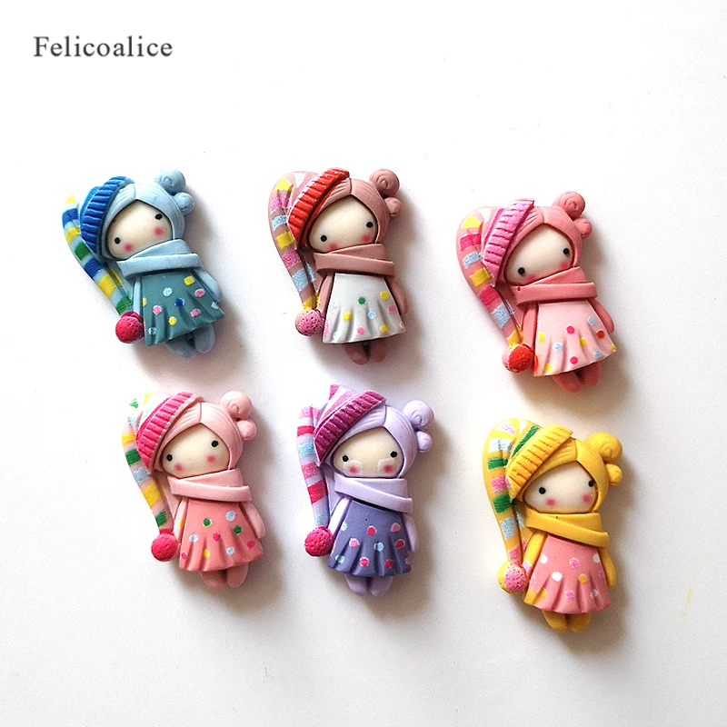 6pcs/Lot Cartoon Princess Flatback Resin Cabochon Kawaii Flatback Cabochons Kids Hair Bows Accessories DIY Embellishments Decor