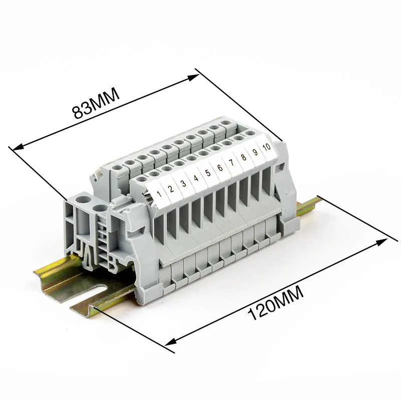 UK2.5B UK Series DIN Rail Screw Clamp Terminal Blocks Strip Finished splicing terminal