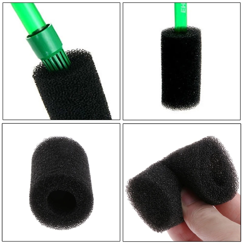 5 Pcs Sponge Aquarium Filter Protector Cover For Fish Tank Inlet Pond Black Foam