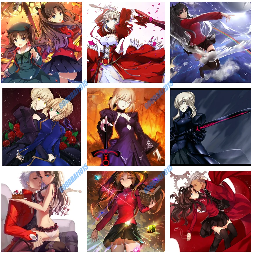 Diamond Embroidery Diy Home Decor Mosaic 5d Diamond Painting Anime Cross Stitch Kits Fate Stay Night Craft