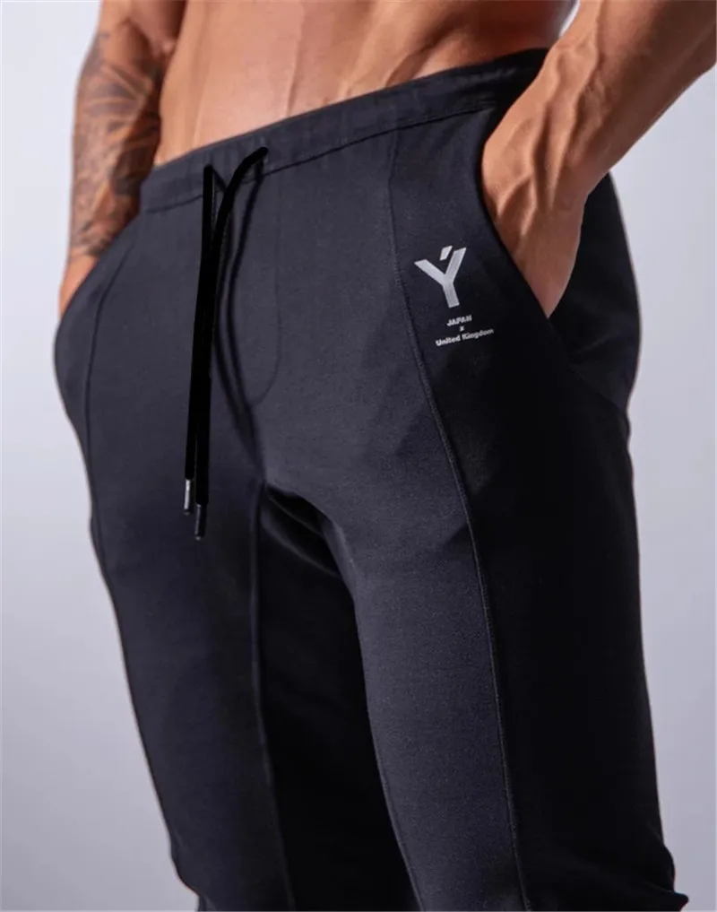 JAPAN Brand Joggers Men Sweatpants Gym Running Pants Mens Fitness Bodybuilding Gym Men Jogging Pants Zipper Sweatpants Trousers