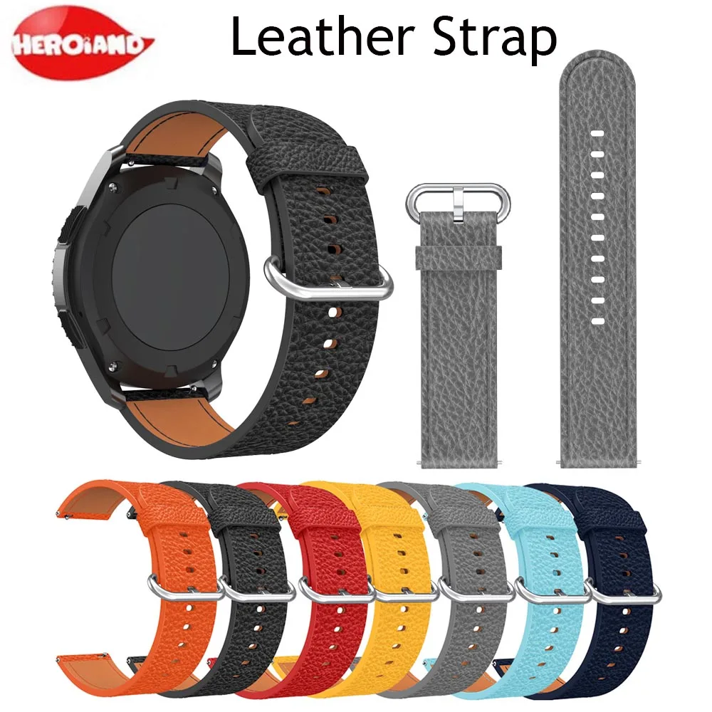 ギアs3フロンティア用ストラップ腕時計46ミリメートル革22ミリメートル時計バンドサムスンギアS3クラシックフロンティア時計バンド