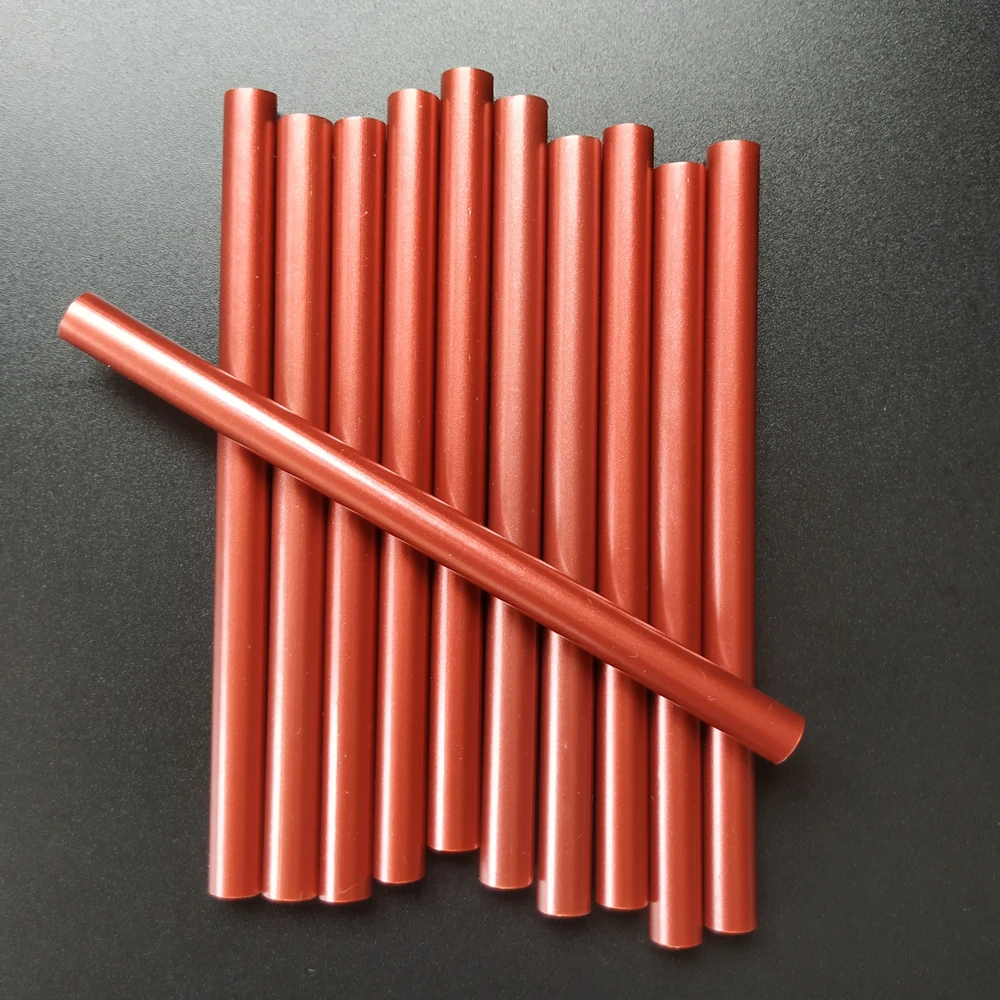 50 pz 7x100mm Hot Melt colla Stick Retro Metallic Color bronzo oro rosa lacca sigillo di cera strumenti fai da te adesivo