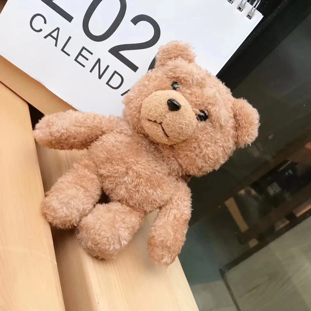 Winter Cute Plush Bear for Apple Airpods Case1 2 pro Teddy Bear Bags for Cartoon Headphones Case Box Brown Charms