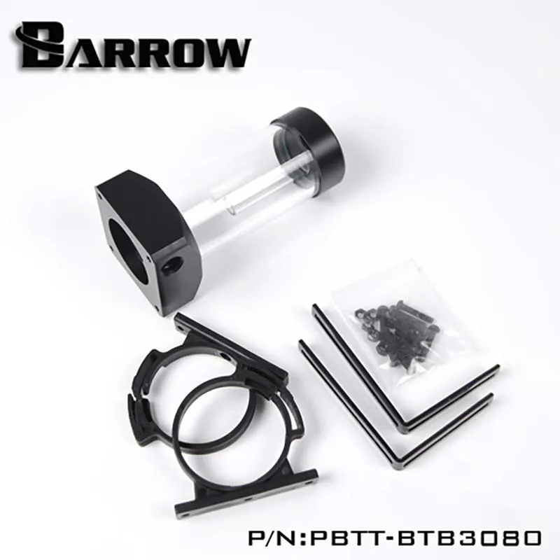 Barrow PC Water Cooling DDC Pumpอ่างเก็บน้ำสีดำฝาครอบโปร่งใสถัง80มม./130มม./180มม./230มม.ความยาวPBTT-BTB