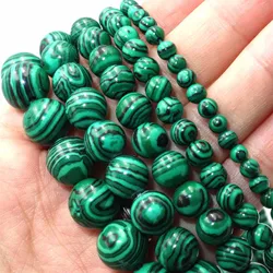 Natural Green Malachite Stone Loose Spacer Bead For Jewelry Making Charm DIY Bracelet Necklace Accessories 2 3 4 6 8 10 12mm