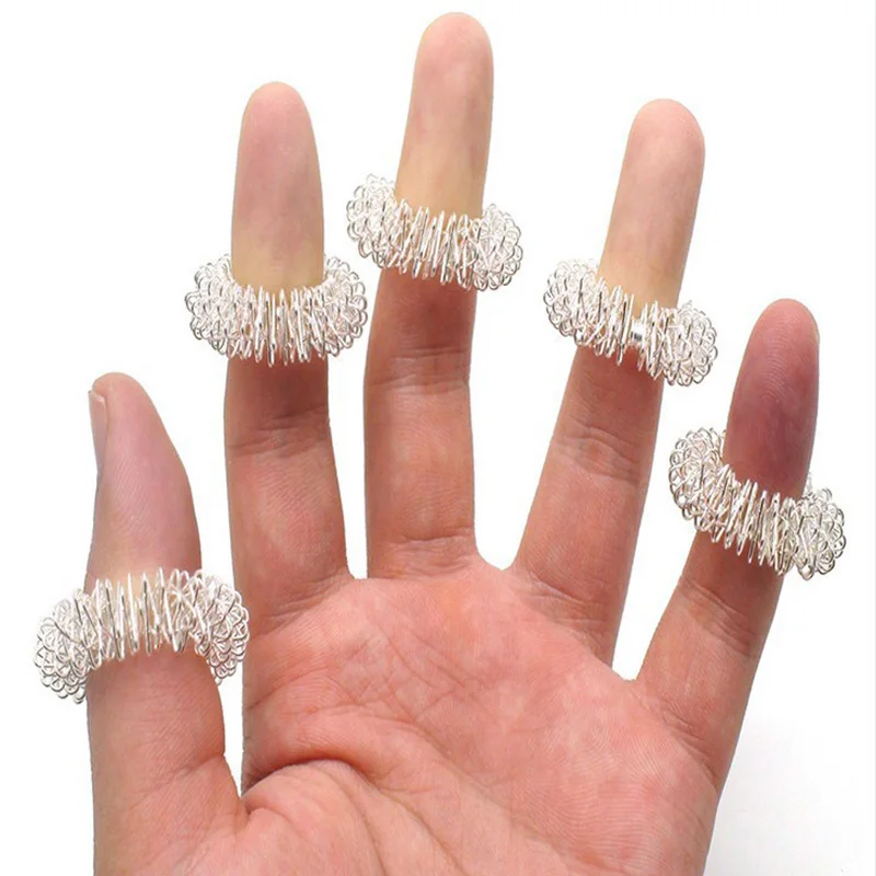 5pcs Hot Sale Finger Ring Acupuncture Ring Health Care Body Massage Relax Hand Tool Product