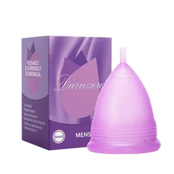 2pcs Menstrual Cup Medical Grade Silicone Menstrual Cup Menstrual Collector Feminine Hygiene Period Cup for Menstrual Period