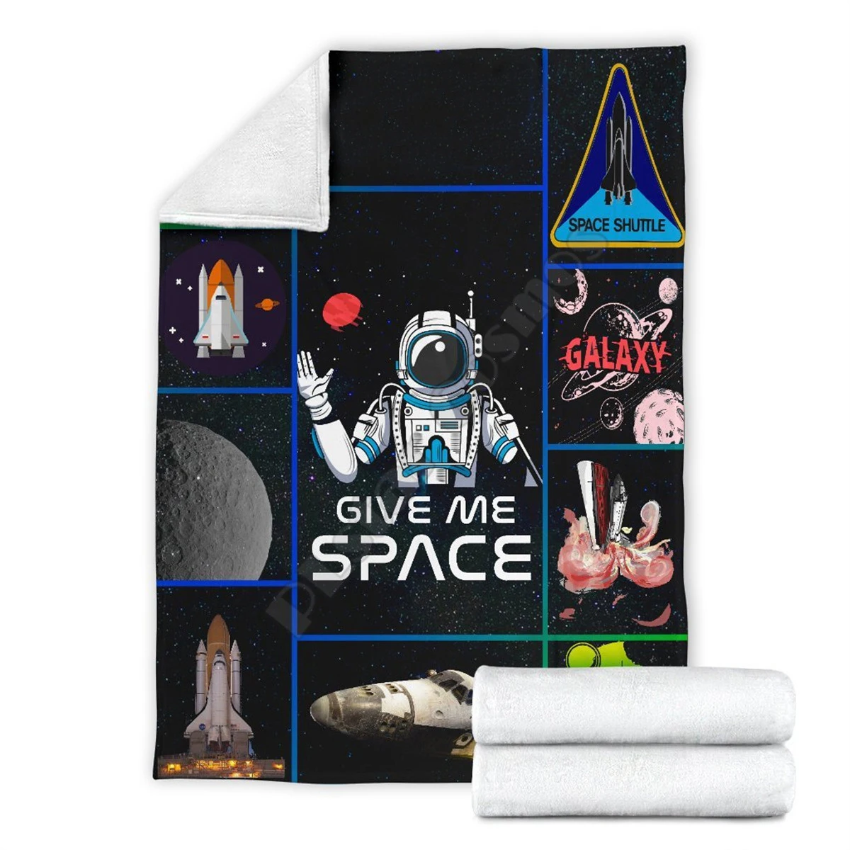 

Astronaut 3d printed fleece blanket for Beds Hiking Picnic Thick Quilt Fashionable Bedspread Sherpa Throw Blanket 10