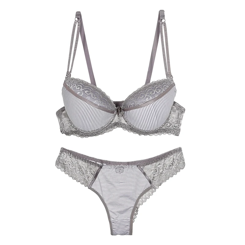 DaiNaFang-Ensemble de Soutien-Gorge Push Up pour Femme, Sous-Vêtements Sexy en Dentelle, Culotte Bonnet BCDE, Lingerie Française, Grande Taille