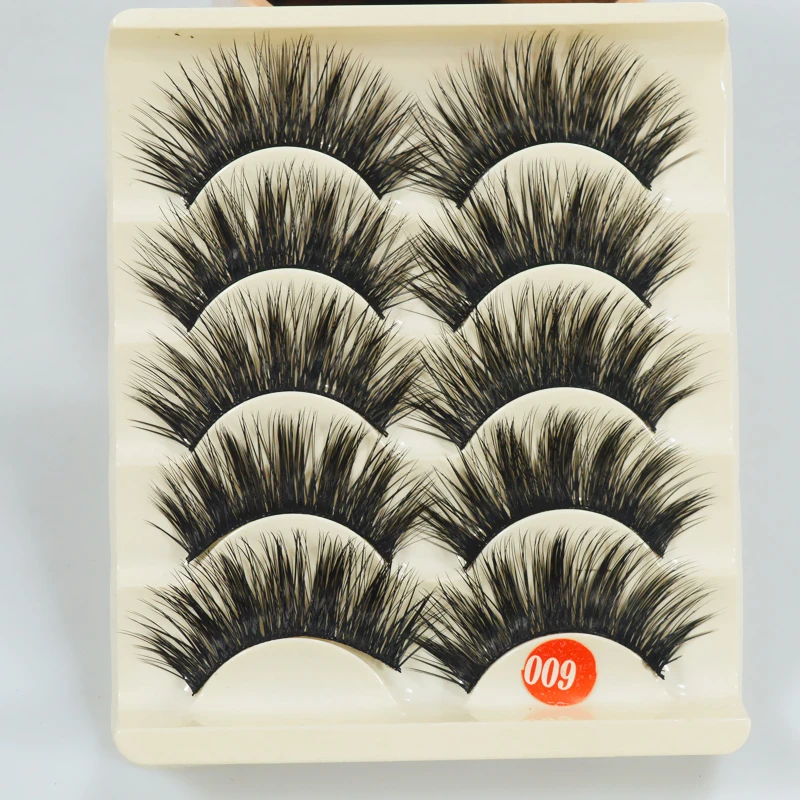 5pair/lot Mink Lashes Full Strip Eyelashes Extension False Eyelash Long Lashes Individual Eyelashes Beauty Makeup