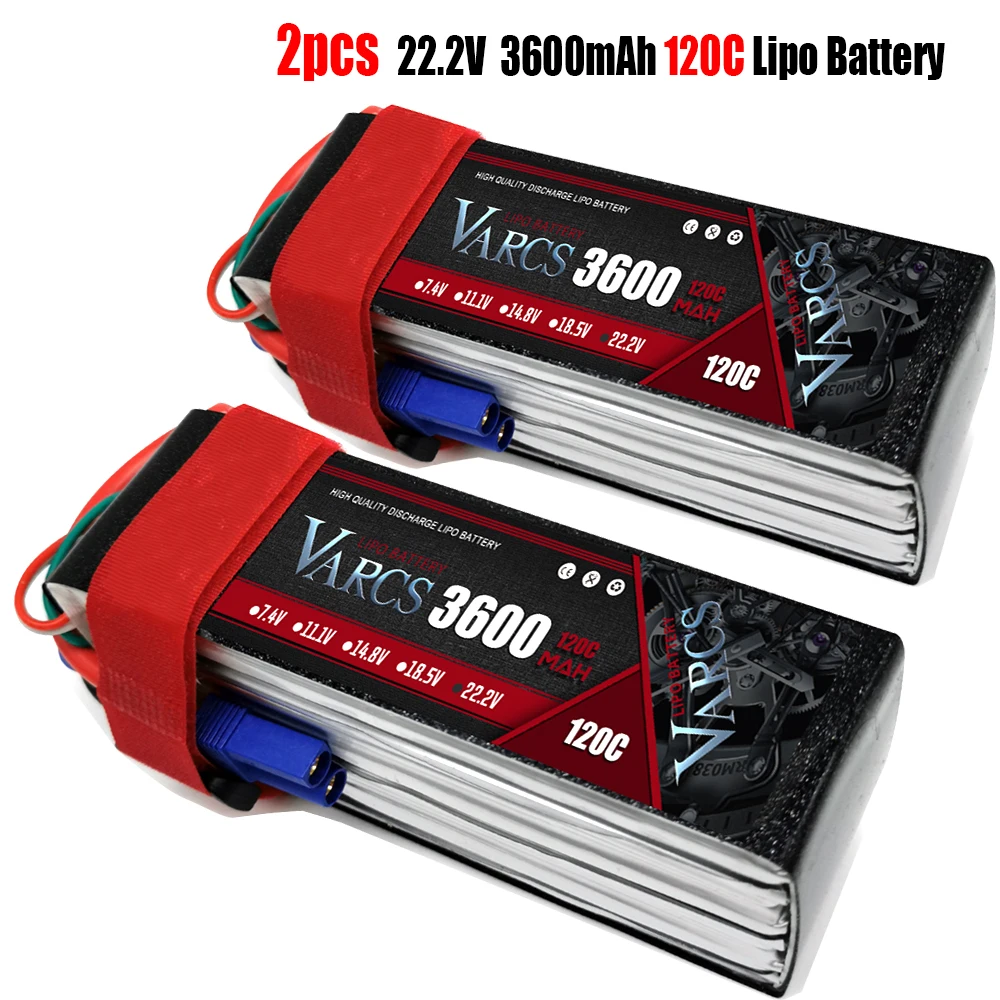 

2PCS VARCS Lipo Batteries 2S 7.4V 11.1V 14.8V 22.2V 3600mAh 120C/240C for RC Car Off-Road Buggy Truck Boats salash Drone Parts