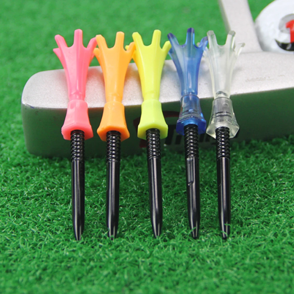 80mm Golf Tees Accessories Training Aids Golf Ball Holder Plastic Height Adjustable Golfing Tees Outdoor Sports Accessories