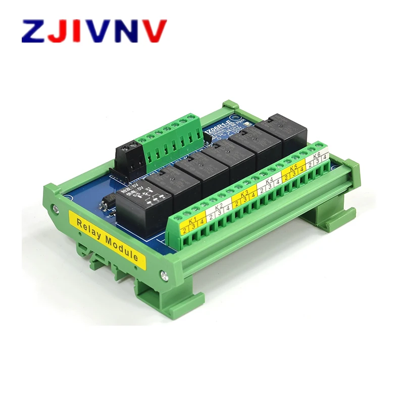 

6 Channels 24V 1NO + 1NC Optocoupler Isolation Relay Module Supply Voltage DC 24V Trigger Signal DC 3.3V 5V 12V 24V