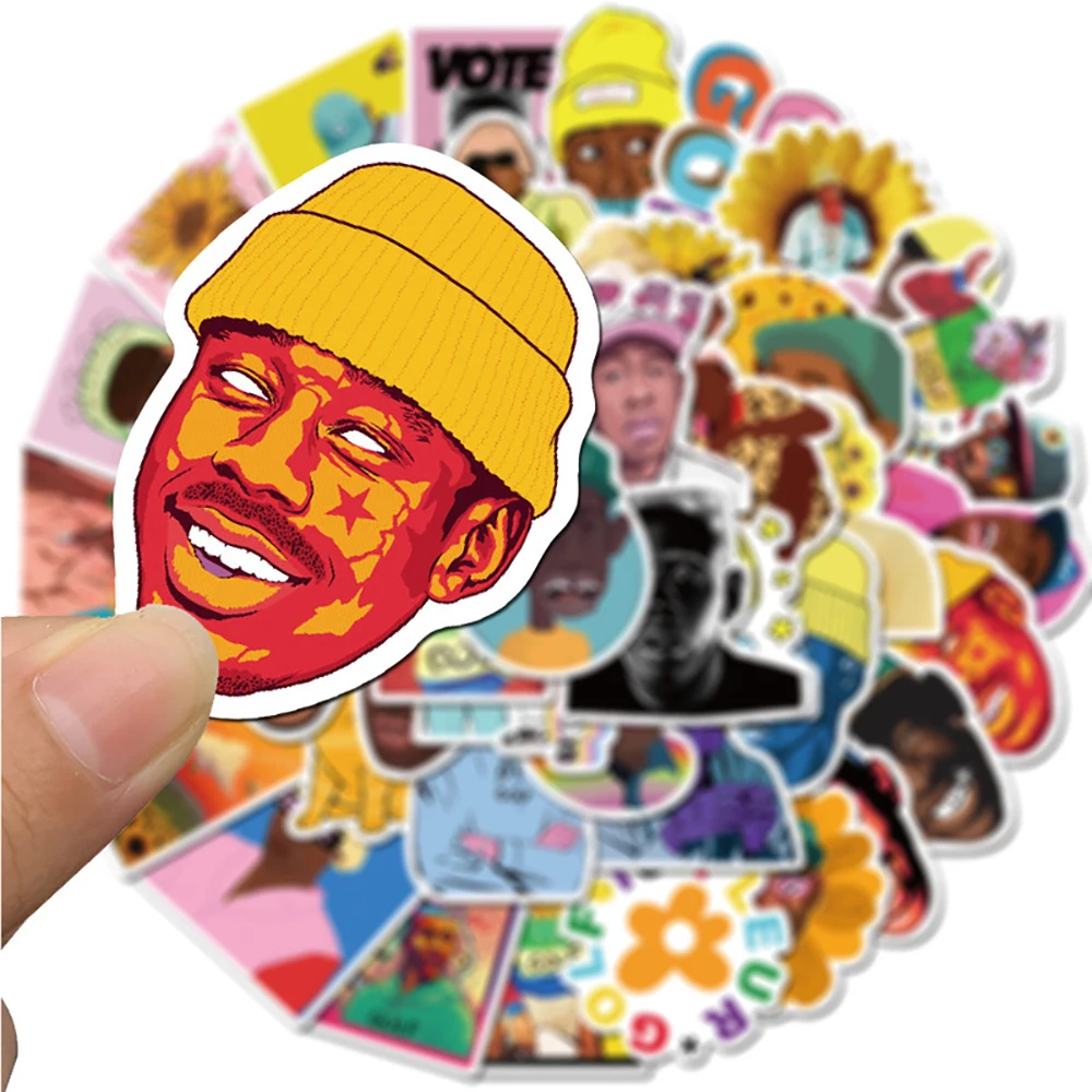 10/30/50PCS Rapper Tyler Die Creator Aufkleber DIY Skateboard Gitarre Motorrad Laptop Gepäck Klassische Spielzeug Kühlen aufkleber Decals