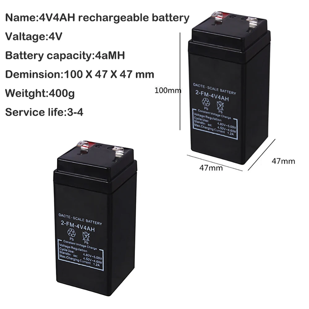Batteria di accumulo 4V4AH 4V 4Ah 4000mAH per accumulatore ricaricabile per bilance elettroniche per illuminazione a LED per auto giocattolo per bambini
