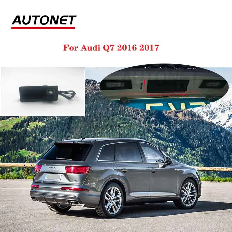 

Autonet Rear View Camera For Audi Q7 2016 2017 Backup Camera Instead Original Factory Trunk Handle Camera HD CCD