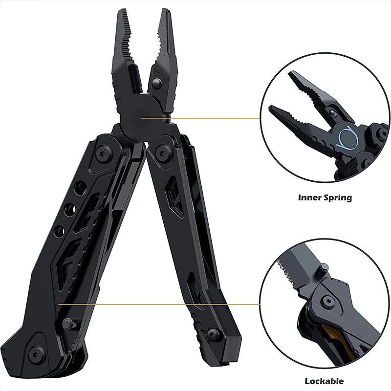 Multitool Knife,16 in 1 Multi tool Pliers Pocket Knife with Bottle Opener  Screwdriver Etc.Christmas Gifts Stocking Stuffers